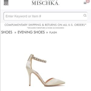 NIB Badgley Mischka “Flash” Ivory Satin Heels